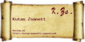 Kutas Zsanett névjegykártya